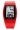 E Ink World Clock Red Plastic Strap